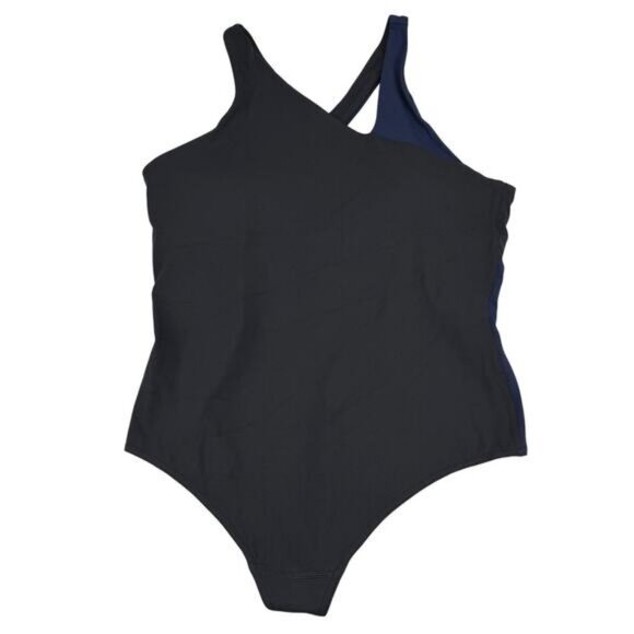 Lululemon Nulu Asymmetrical Bodysuit In Black / True Navy Size 12 - Picture 4 of 8